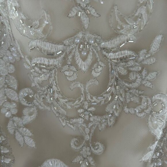 Maggie Sottero Wedding Dress Malina size 12 Ivory/Gold/Pewter - Picture 9 of 11
